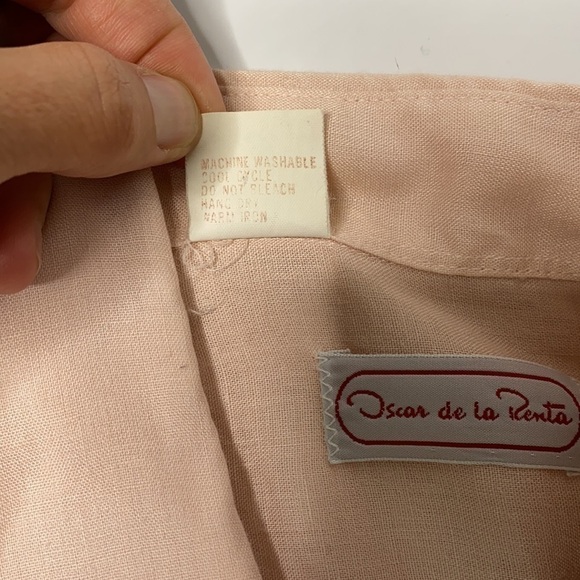 Oscar de la Renta Pink Vintage Button Up - Picture 4 of 9